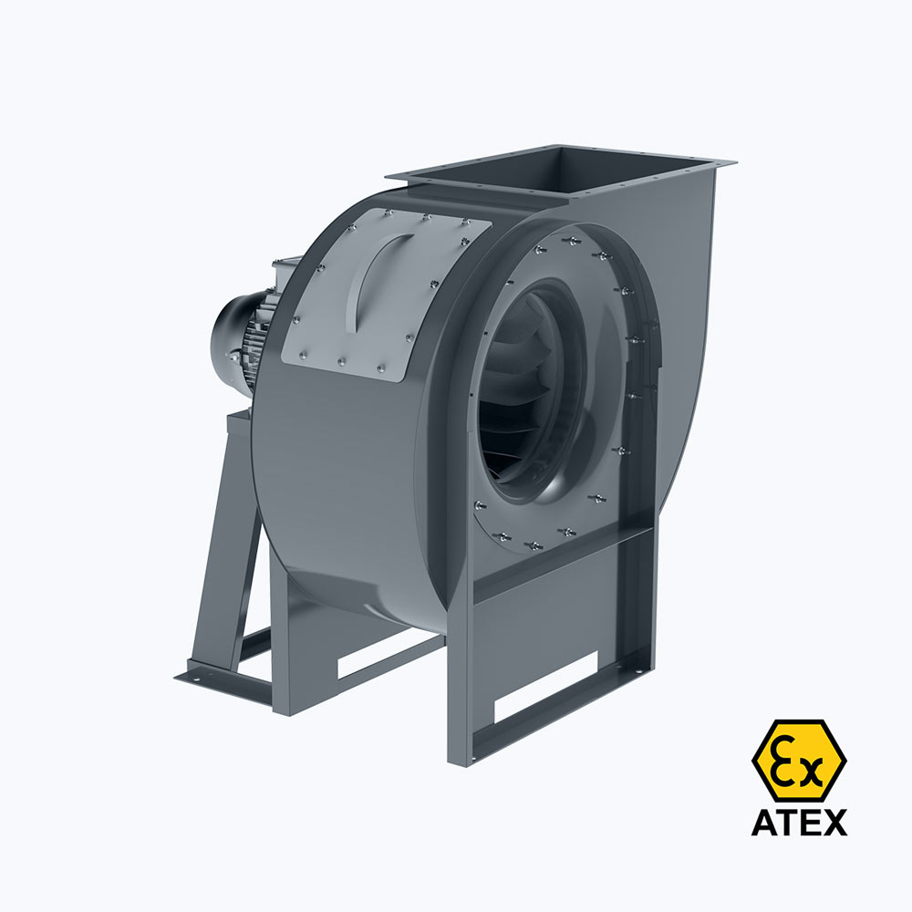 Atex centrifugalni ventilator z nazaj zakrivljenimi lopaticami